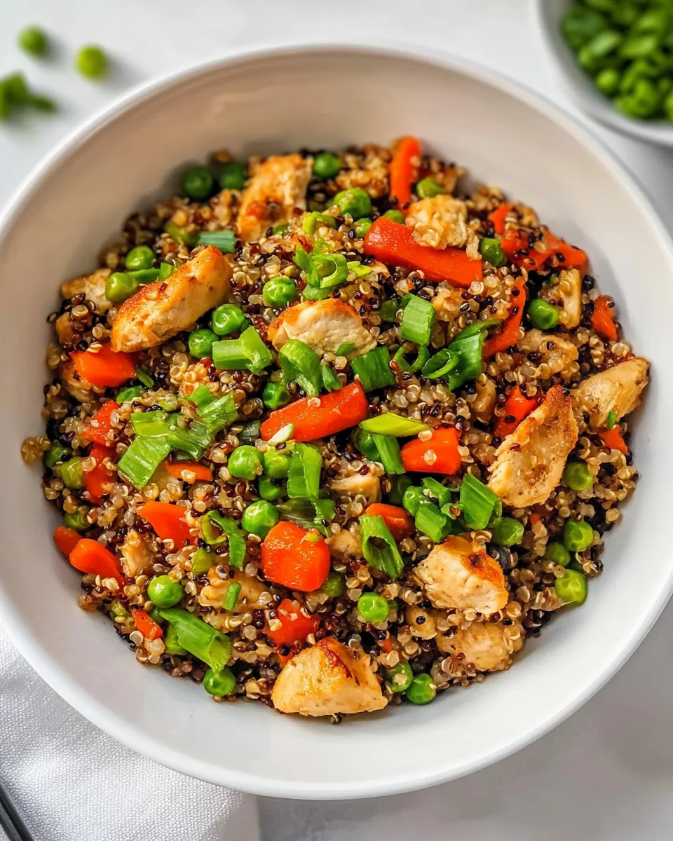 Delicious Quinoa Fried Rice with Chicken and Vegetables dish photo