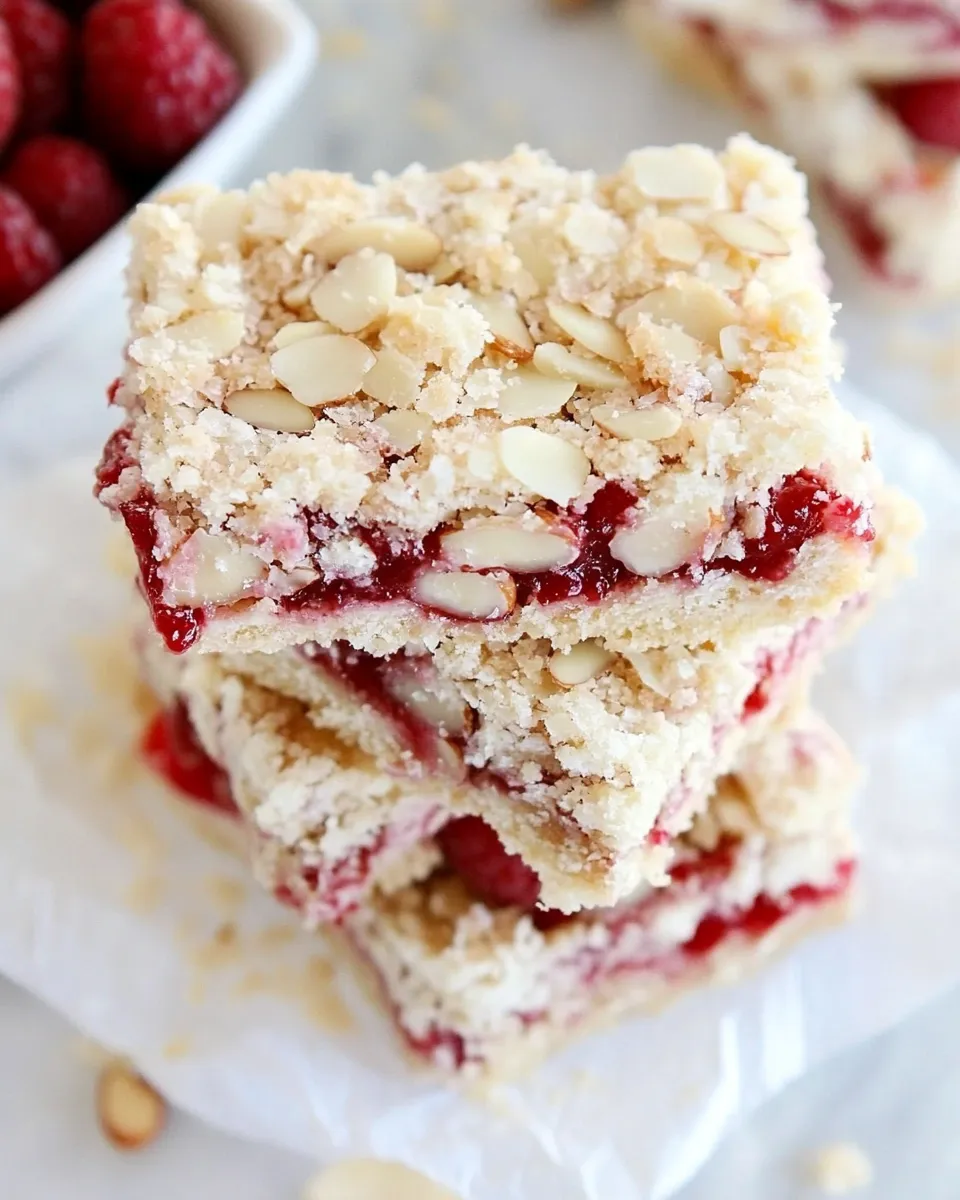 Classic Raspberry Almond Shortbread Bars image