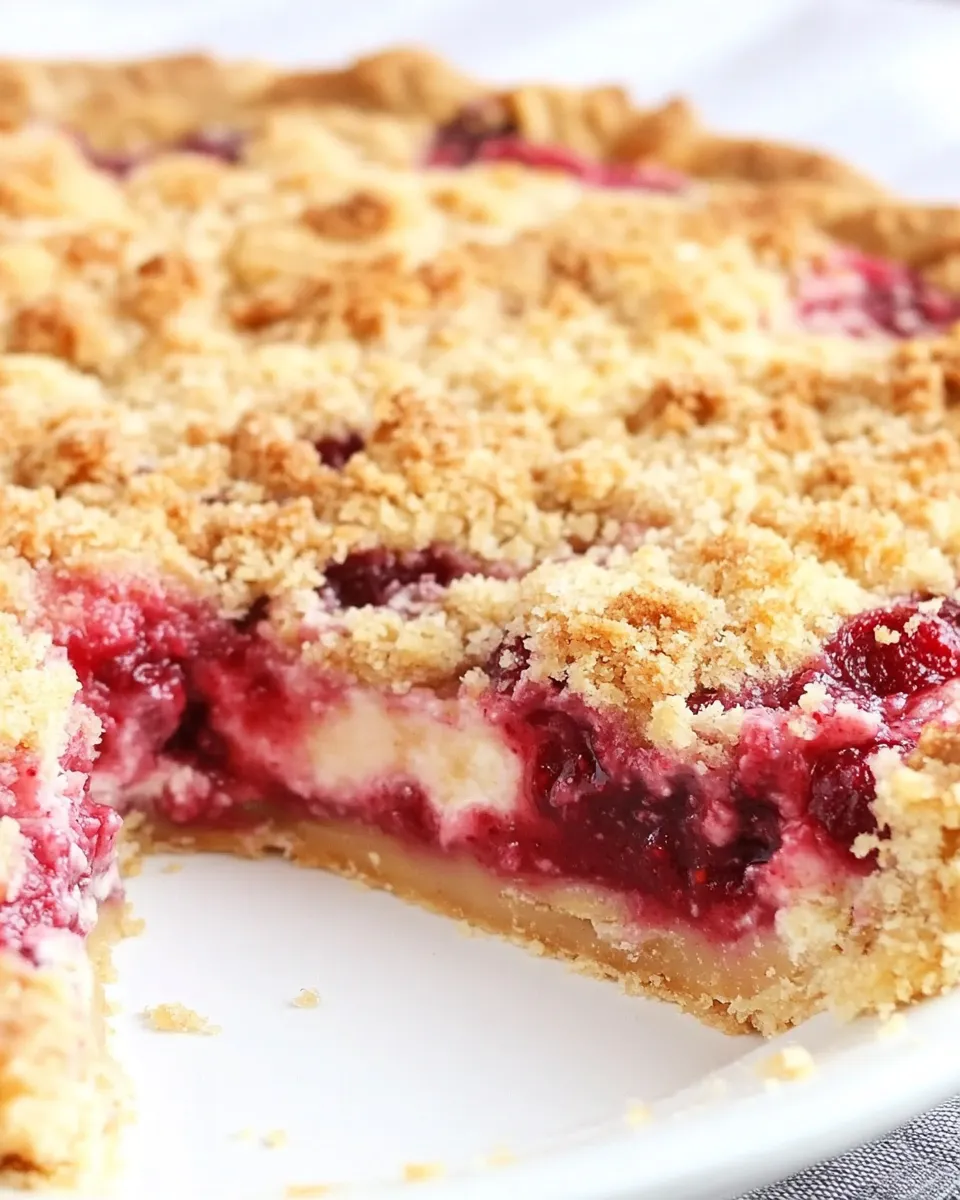 Easy Raspberry Coconut Sour Cream Crumb Pie Recipe recipe photo