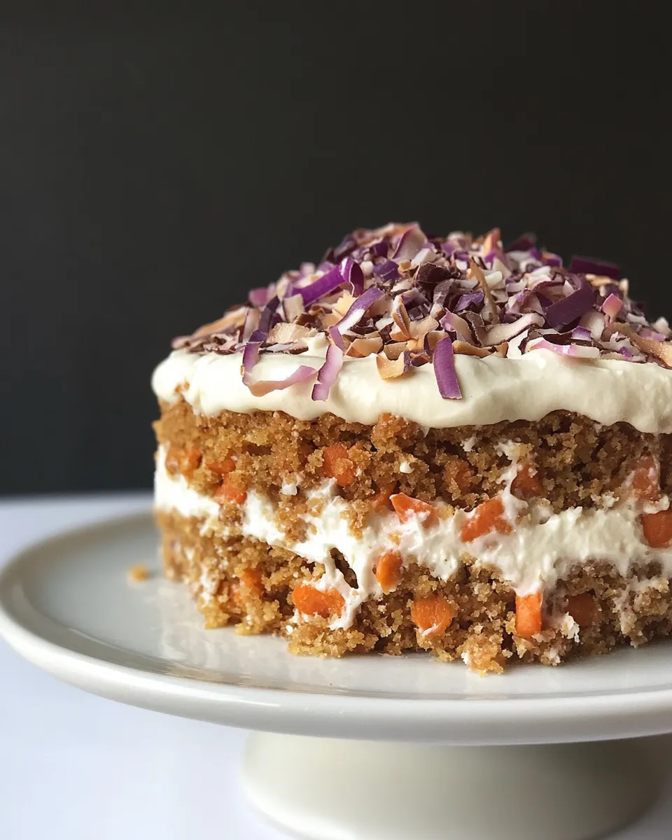 Healthy Raw Coconut Carrot Cake with Harmless Harvest recipe photo