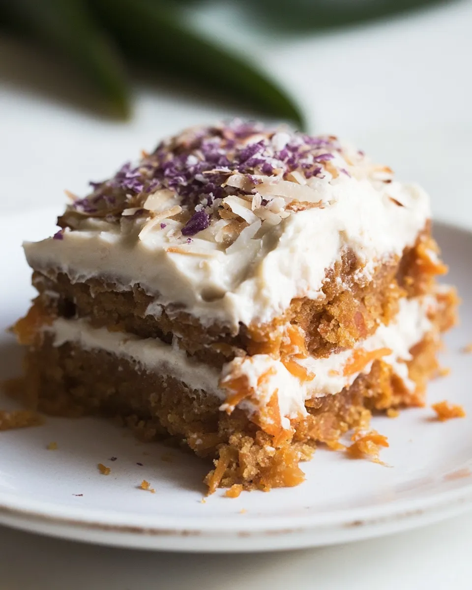 Easy Raw Coconut Carrot Cake with Harmless Harvest dish photo
