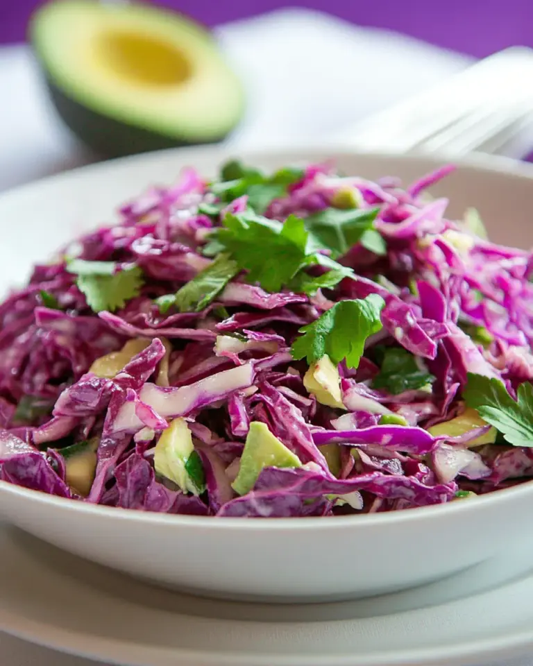 Homemade Red Cabbage and Avocado Salad Recipe photo
