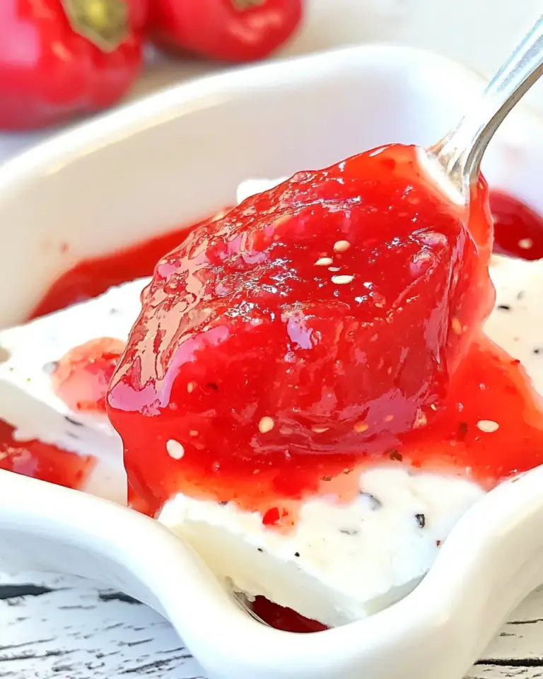 Homemade Red Pepper Jelly & Cream Cheese photo
