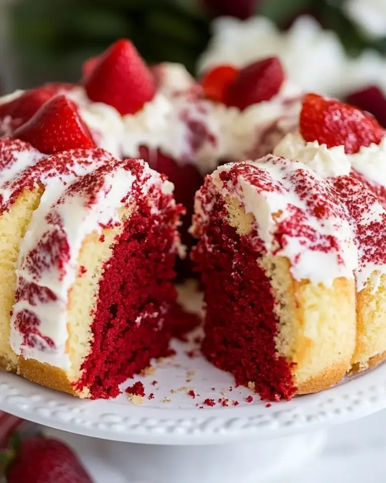 Homemade Red Velvet Marble Bundt Cake photo