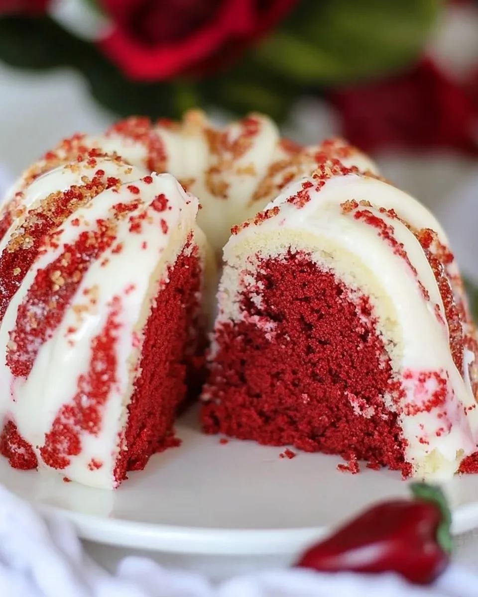 Easy Red Velvet Marble Bundt Cake recipe photo