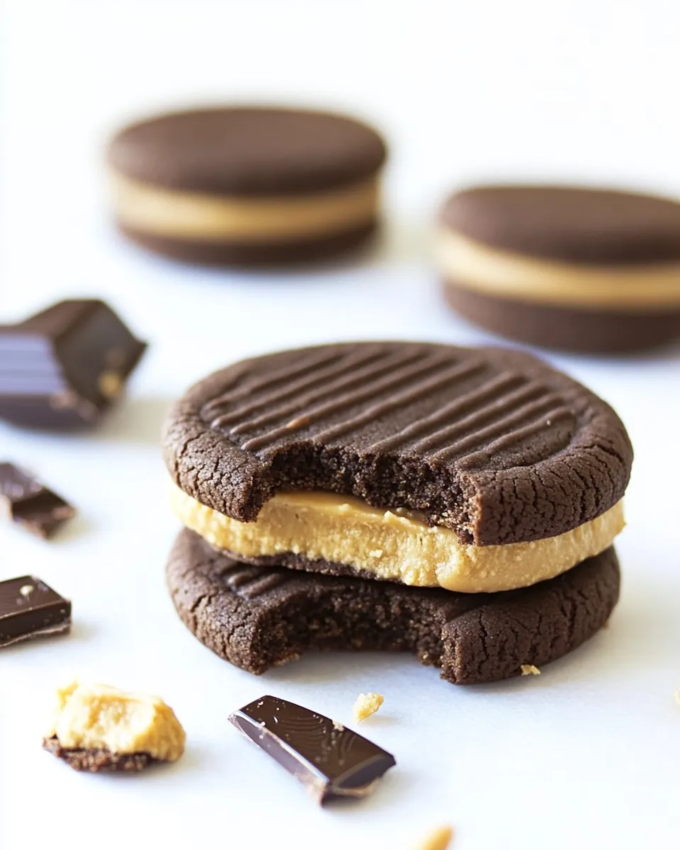 Delicious Reeses Chocolate & Peanut Butter Sandwich Cookies picture