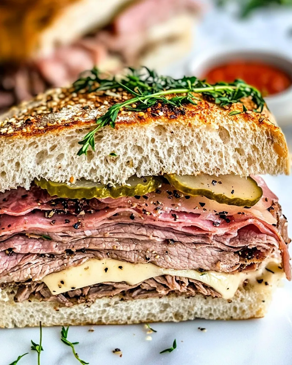 Easy Roast Beef Sandwich food shot