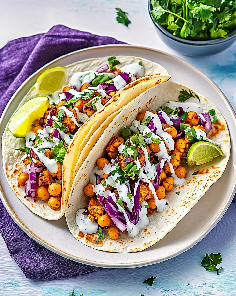 Homemade Roasted Cauliflower Chickpea Tacos recipe photo