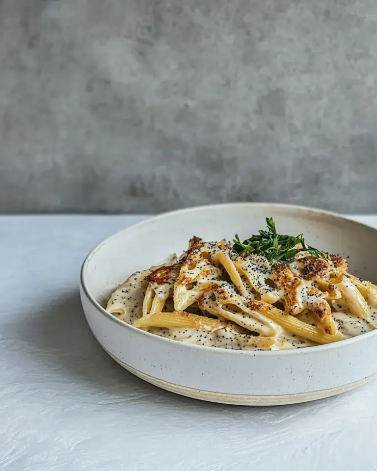 Delicious Roasted Cauliflower Pasta with Poppy Seed Cream Sauce recipe photo