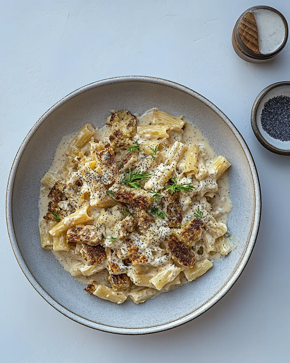 Classic Roasted Cauliflower Pasta with Poppy Seed Cream Sauce image