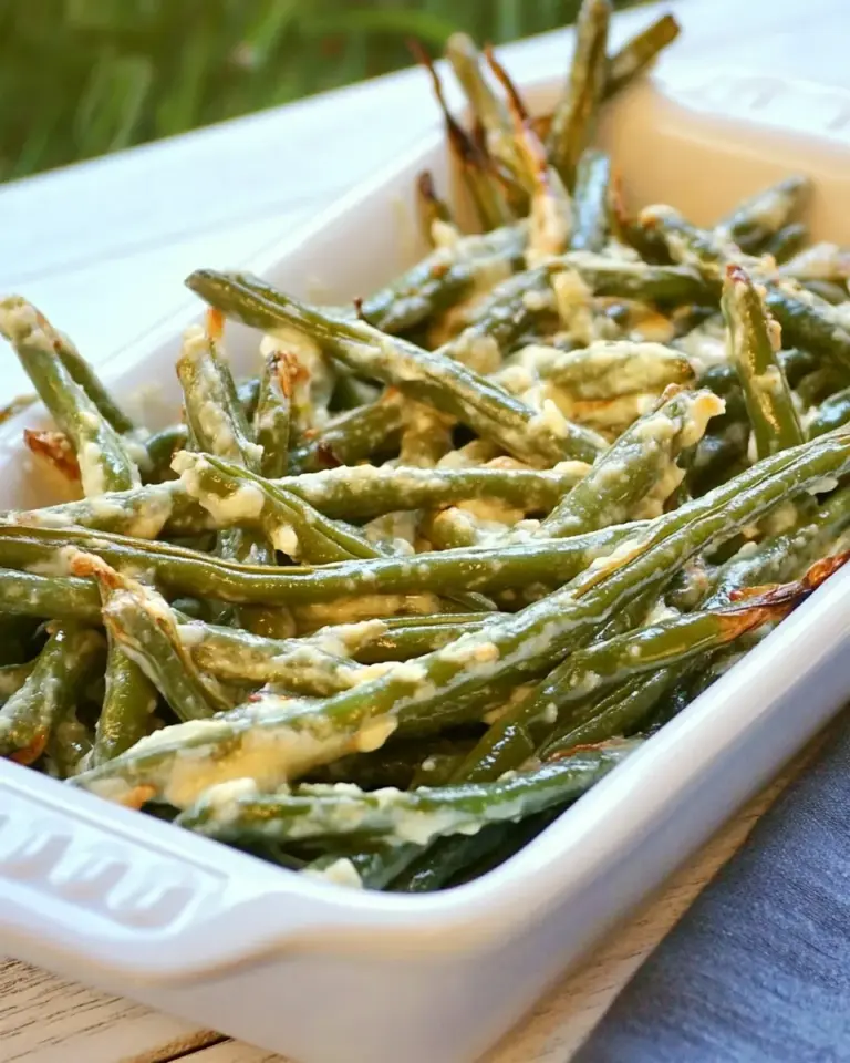 Homemade Roasted Green Beans with Parmesan and Garlic photo