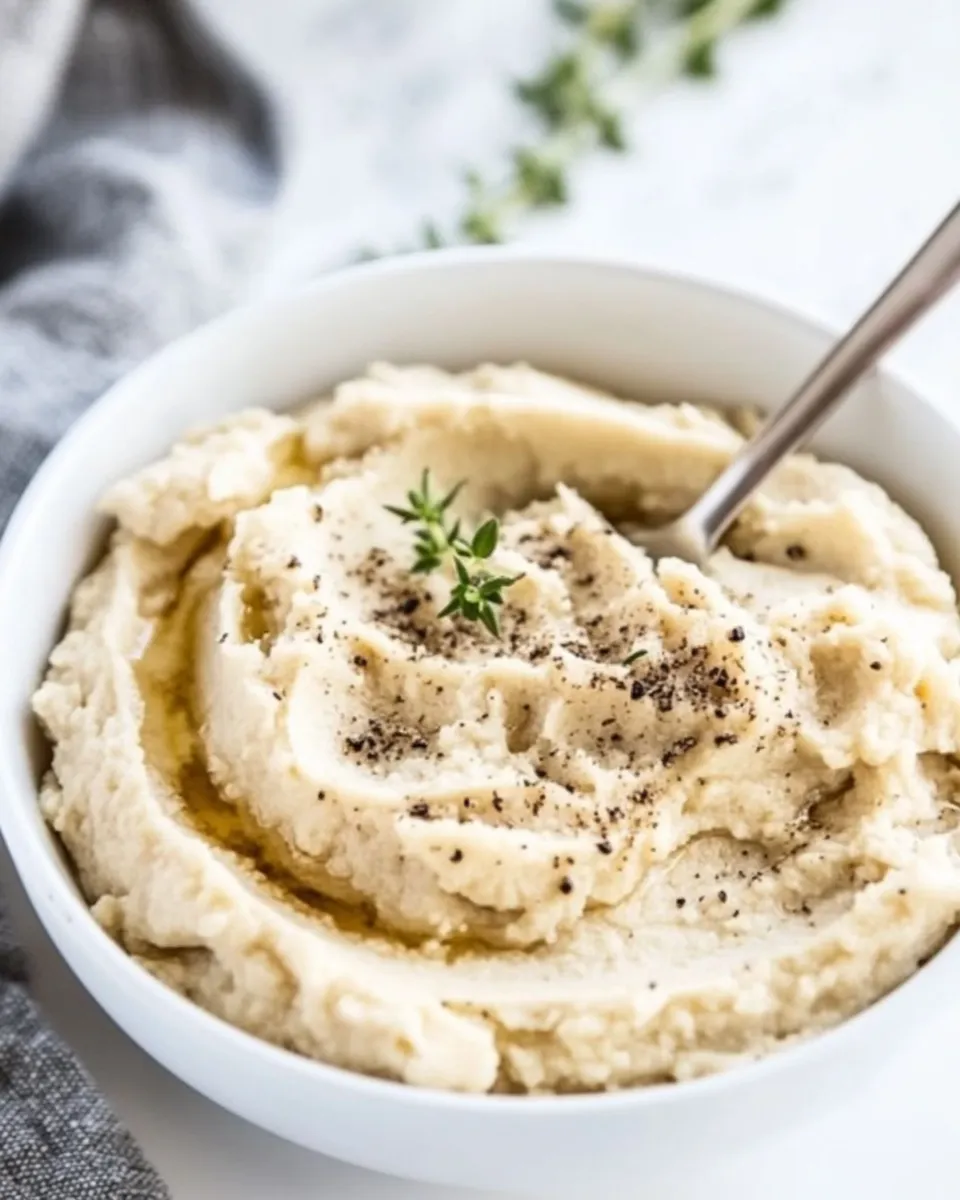 Easy Roasted Mashed Cauliflower food shot