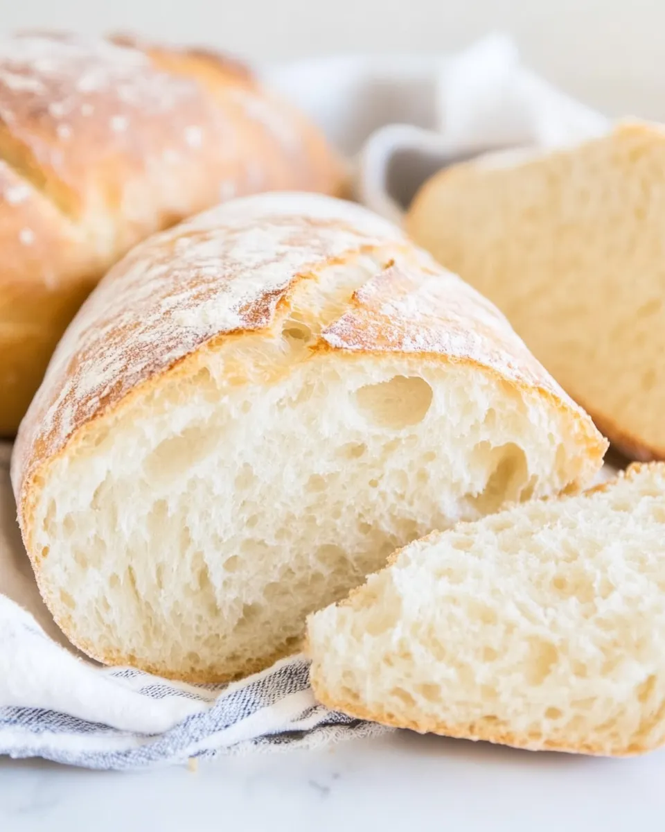 Delicious Rustic Italian Bread food shot