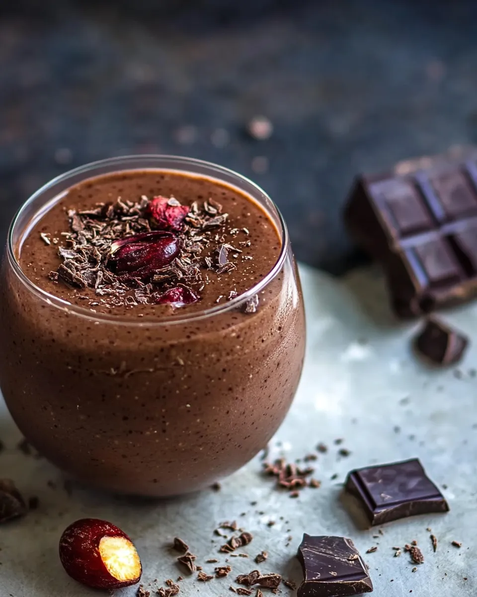 Easy SUPER ENERGIZING CHOCOLATE SMOOTHIE recipe photo