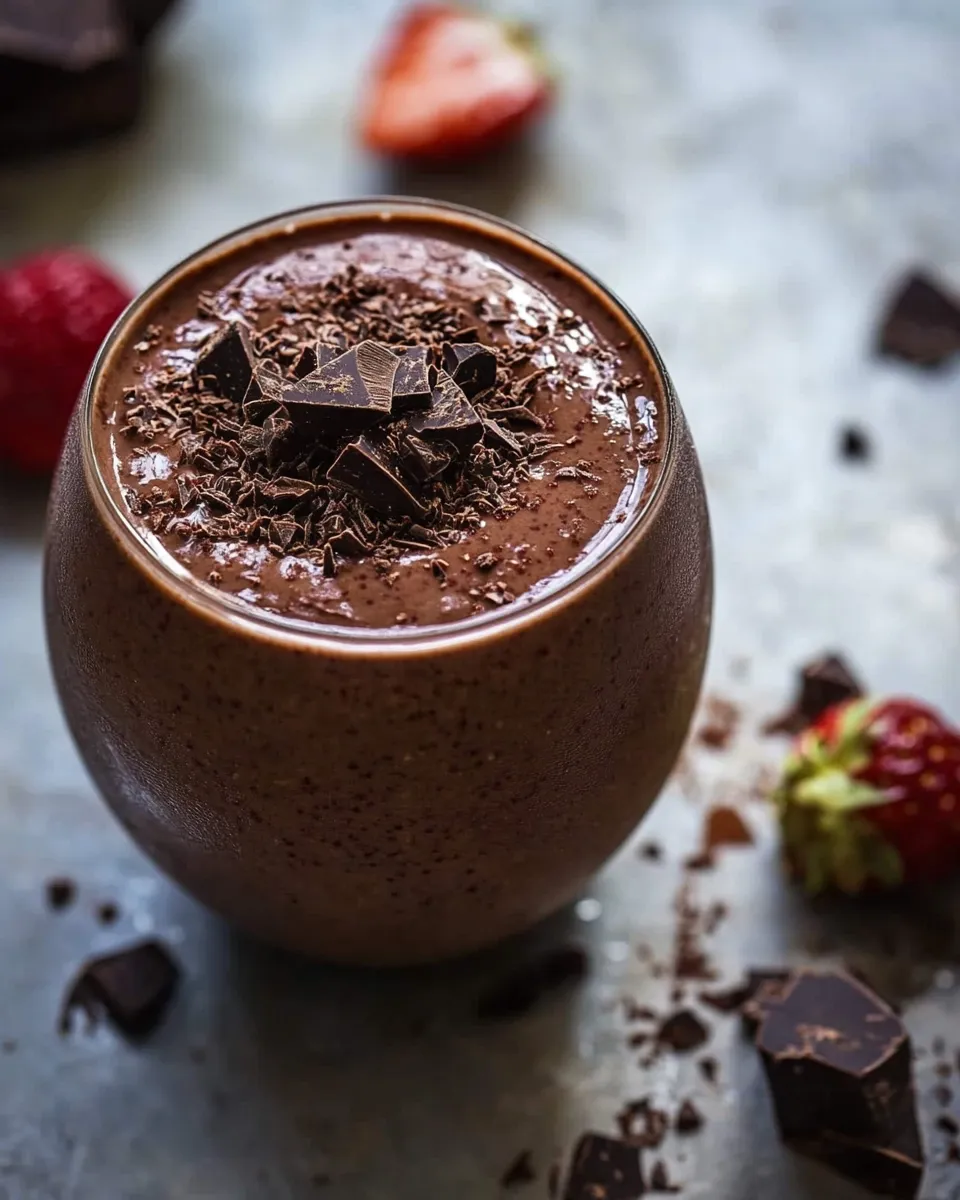 Delicious SUPER ENERGIZING CHOCOLATE SMOOTHIE shot