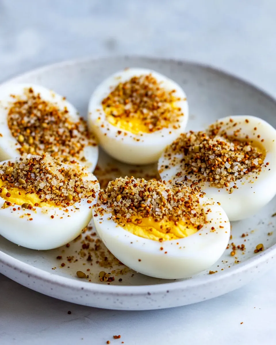 Healthy Salt And Pepita Hard-Boiled Egg Snack recipe image