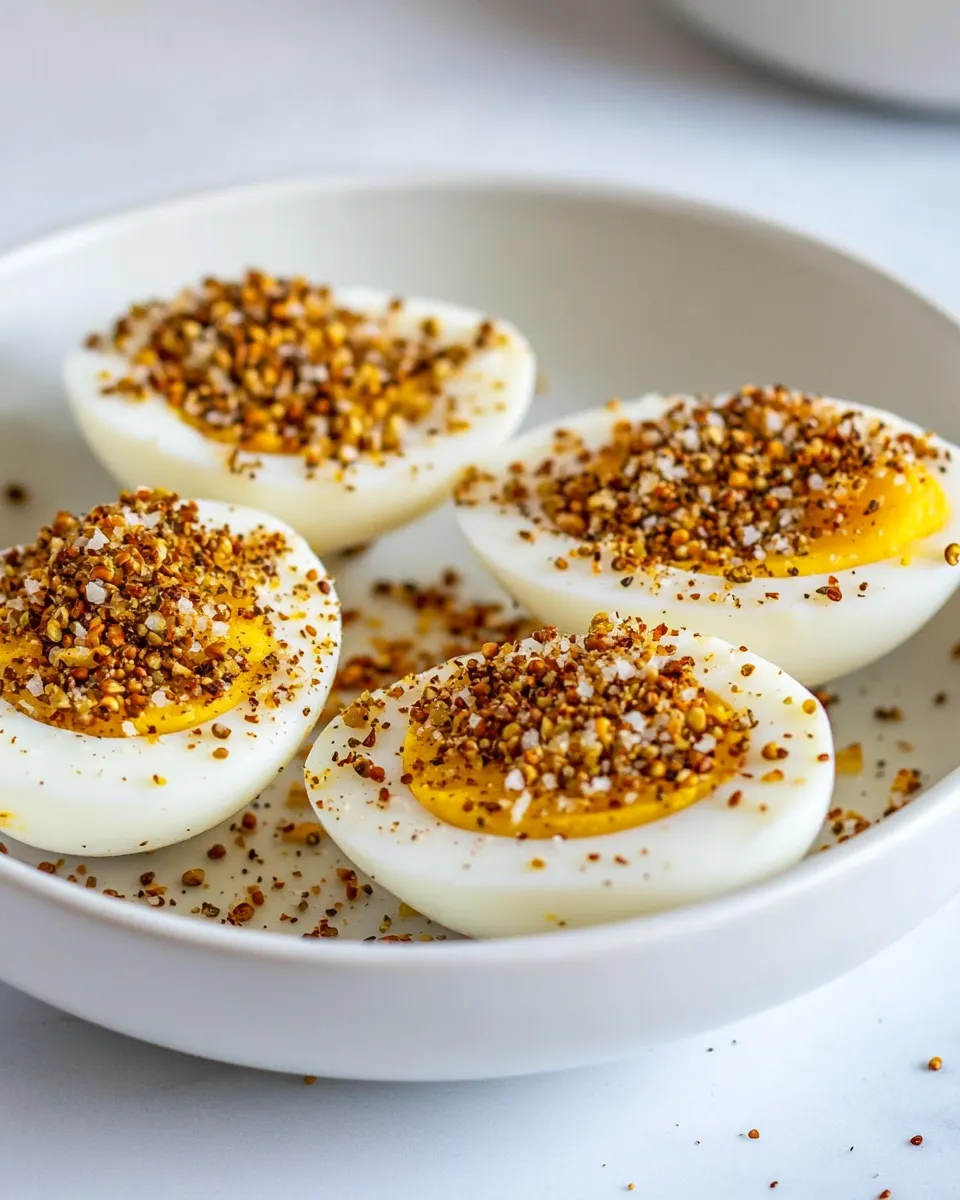 Easy Salt And Pepita Hard-Boiled Egg Snack dish photo