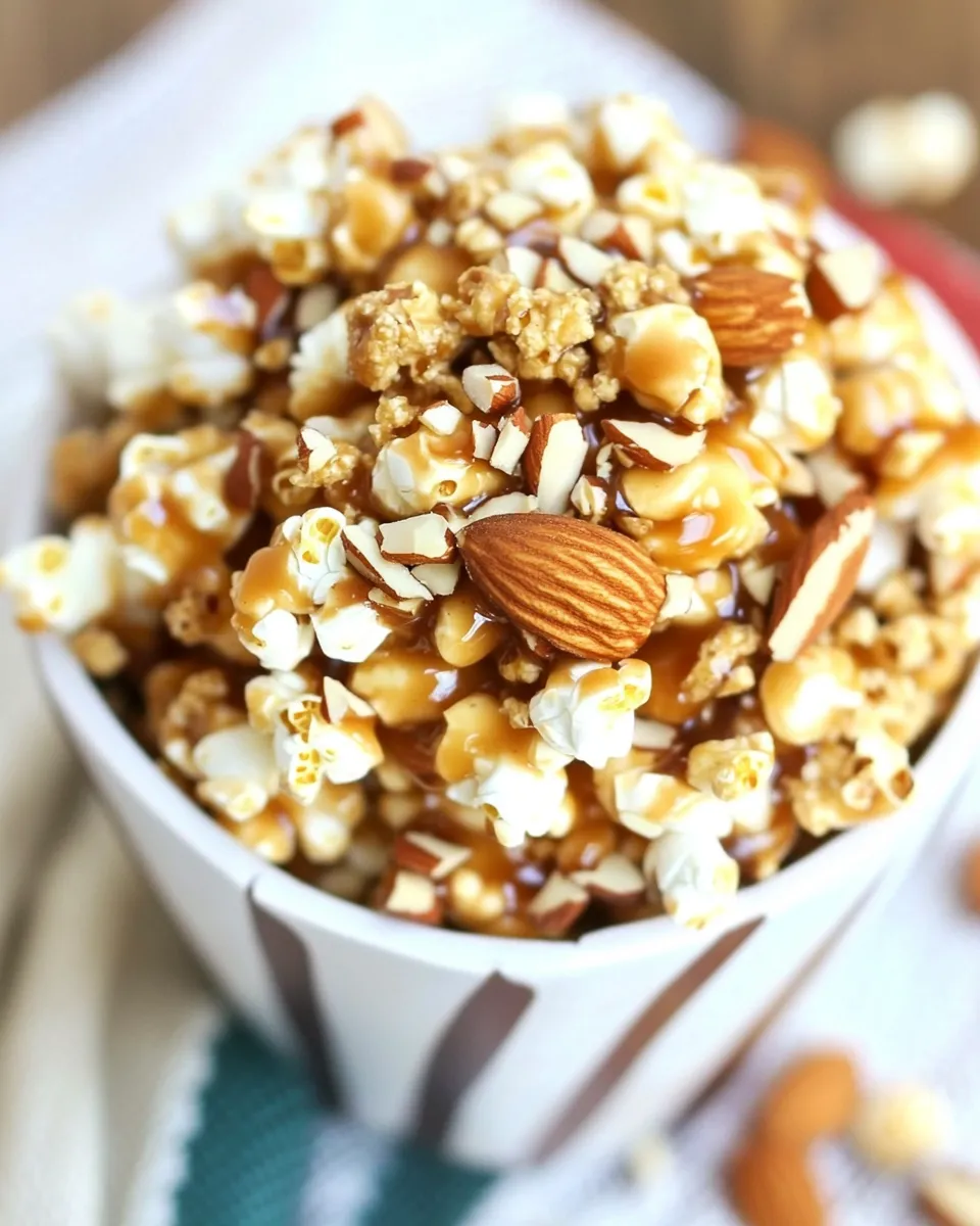 Classic Salted Caramel Popcorn with Almonds dish photo