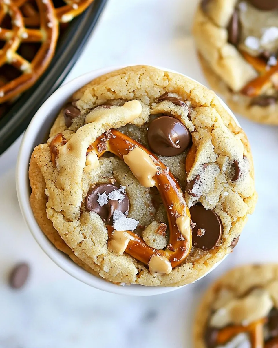 Homemade Salted Caramel Pretzel Chocolate Chip Cookies photo