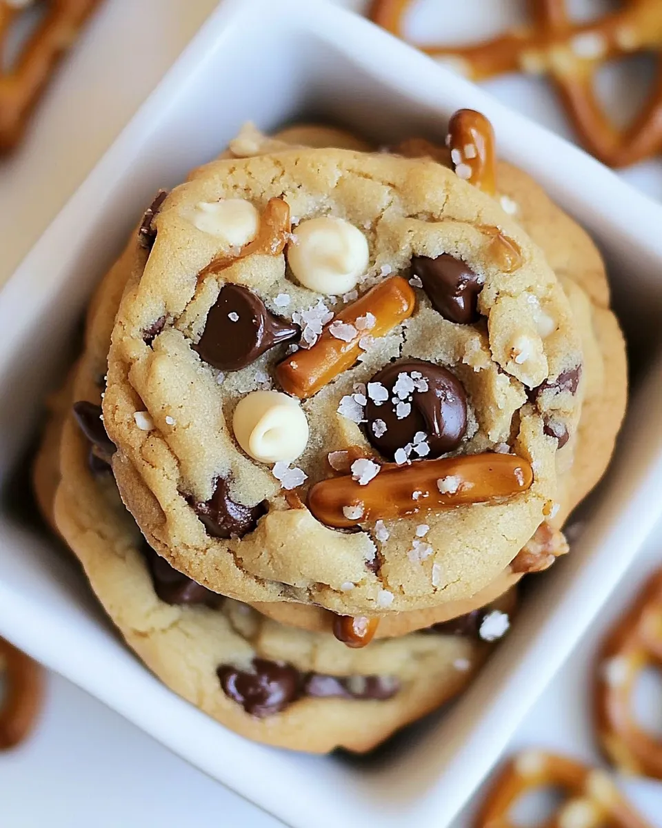 Classic Salted Caramel Pretzel Chocolate Chip Cookies image