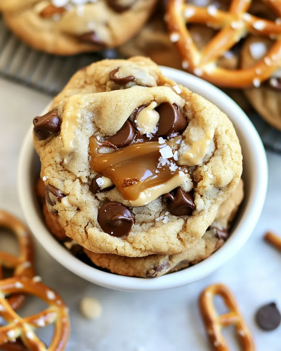 Delicious Salted Caramel Pretzel Chocolate Chip Cookies dish photo