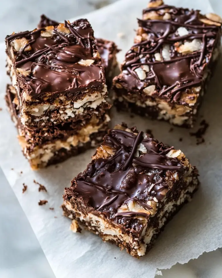 Homemade Salted Chocolate Coconut Bars. recipe photo