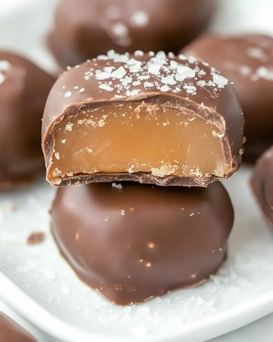 Homemade Salted Chocolate Covered Caramels photo