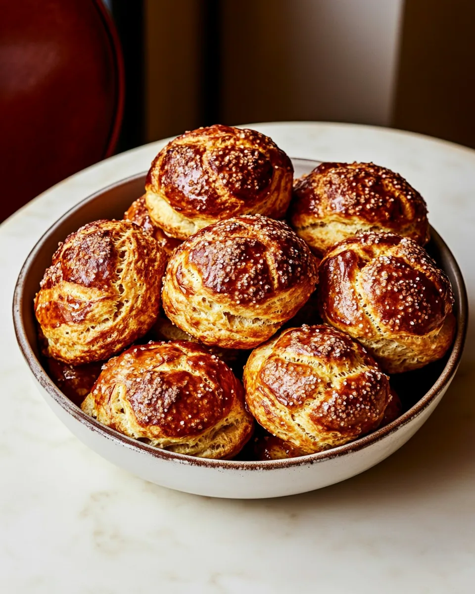 Easy Salted Pretzel Honey Butter Biscuits. dish photo