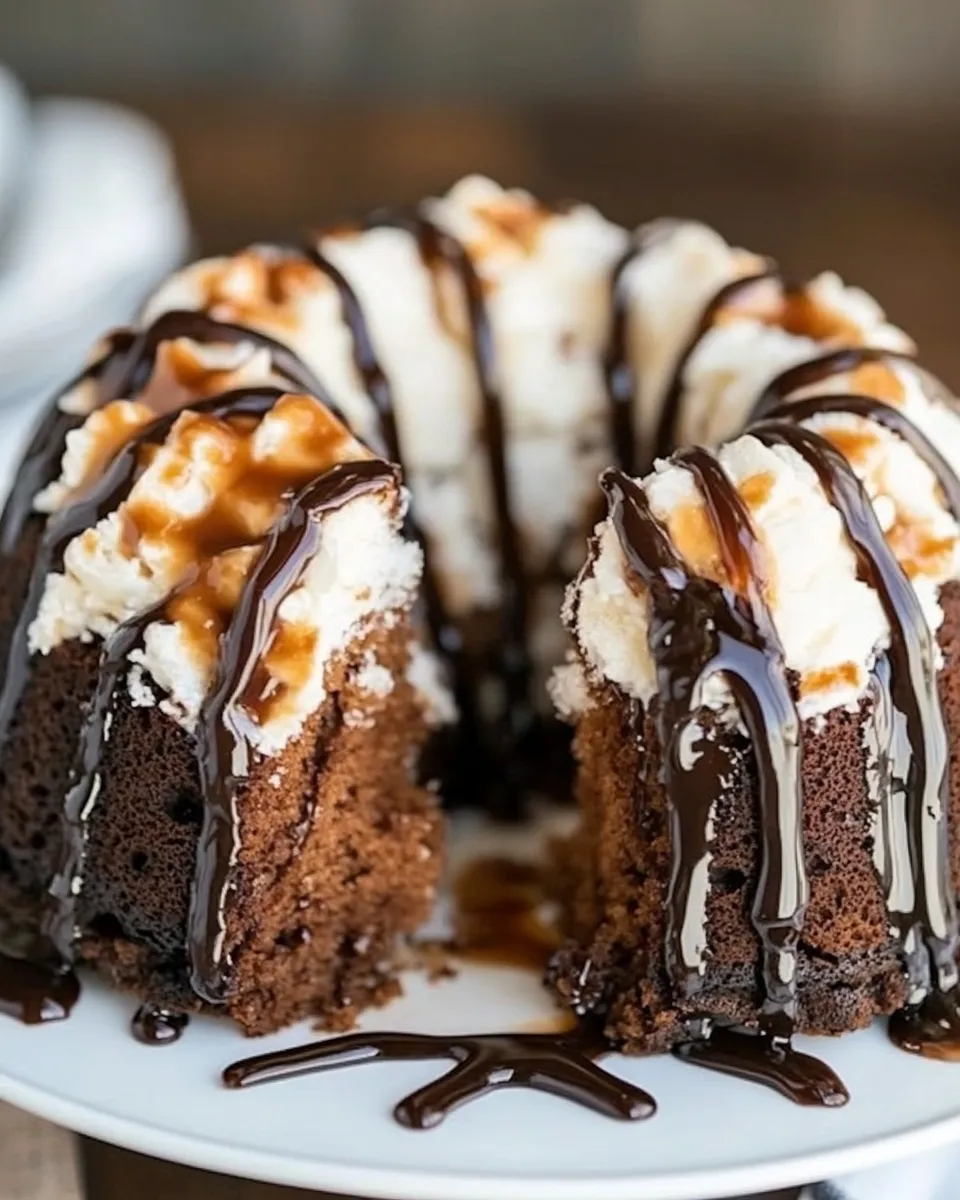 Easy Samoa Bundt Cake food shot