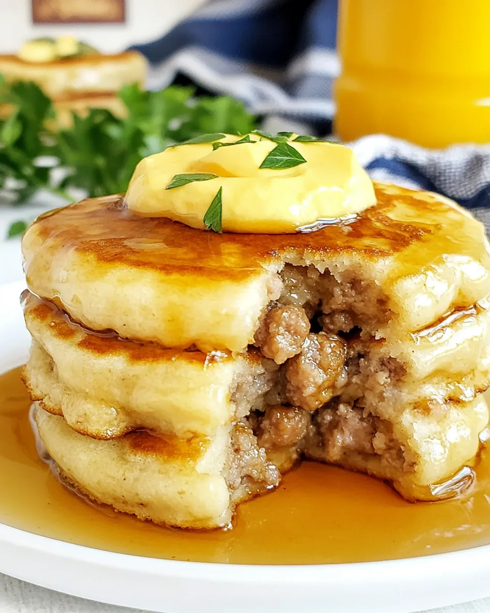 Classic Sausage Stuffed Pancakes dish photo