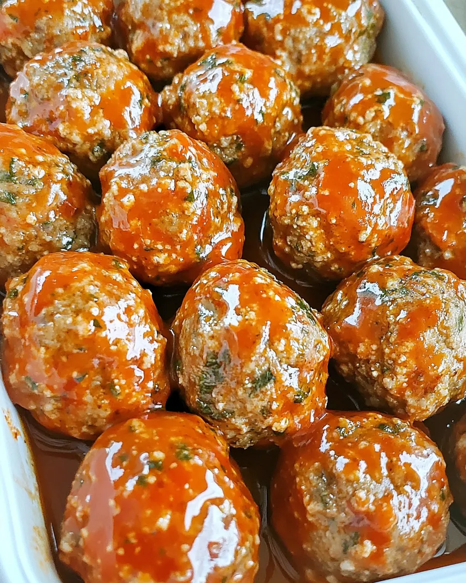 Delicious Sheet Pan Party Meatballs plate image