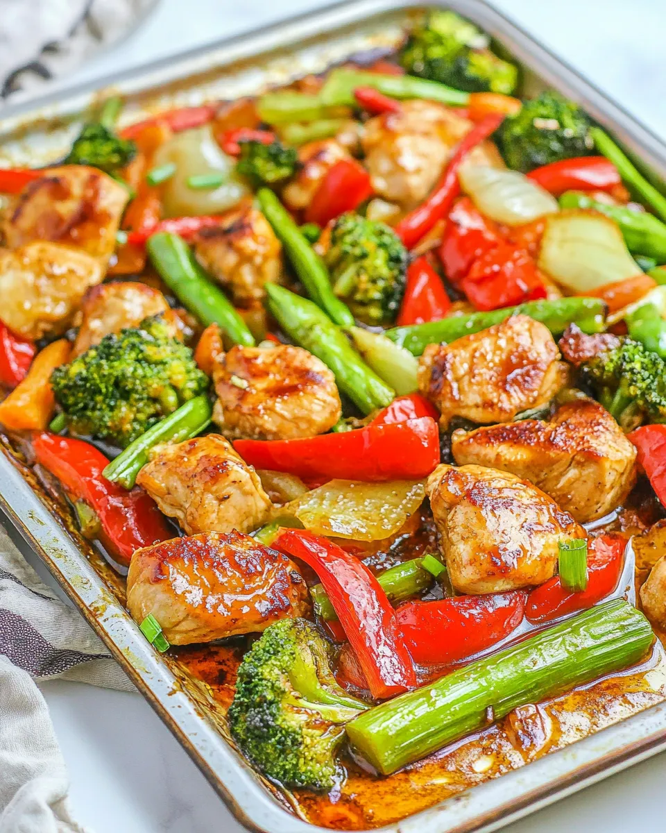 Homemade Sheet Pan Teriyaki Chicken and Vegetables photo