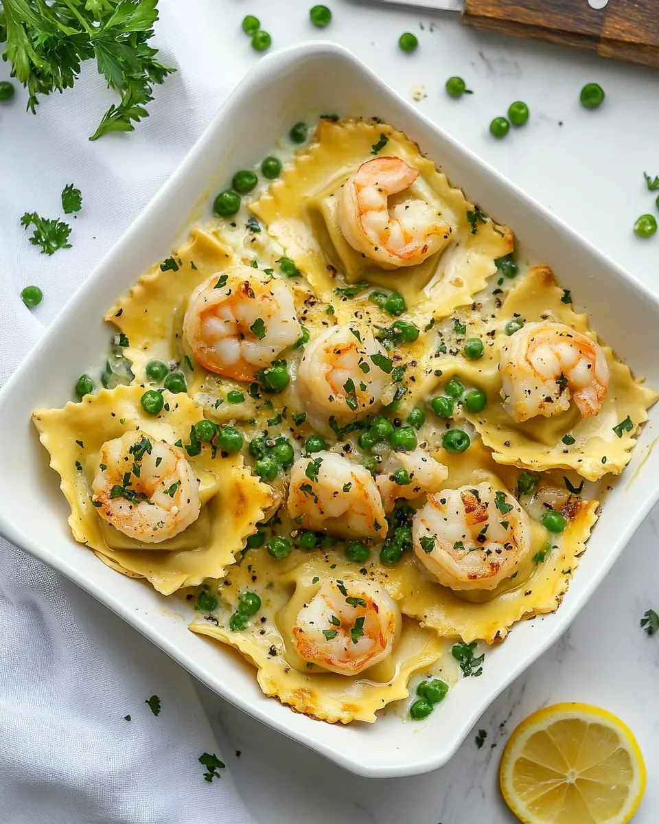 Easy Shrimp Ravioli food shot