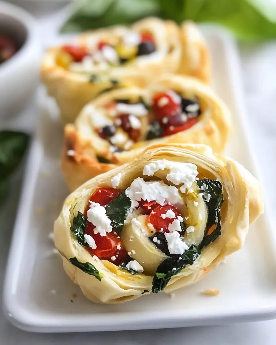Homemade Simple Greek Pinwheels recipe photo