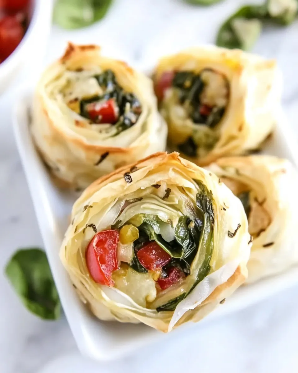 Easy Simple Greek Pinwheels food shot