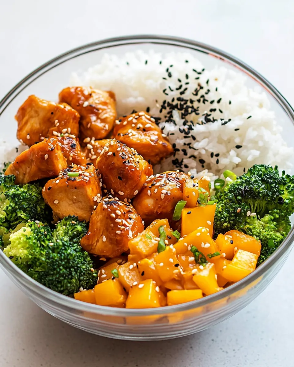Delicious Simple Teriyaki Bowl with Chicken plate image