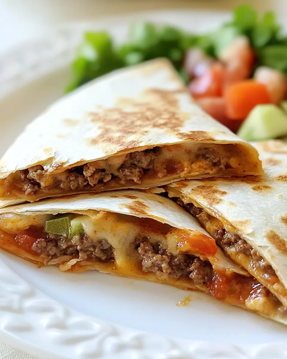 Homemade Skinny Buffalo Burger Quesadilla photo