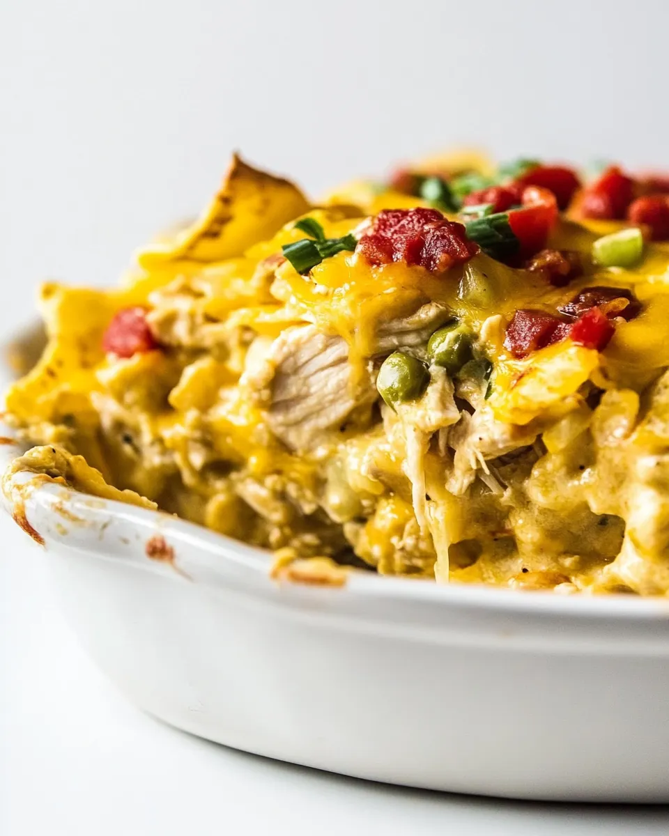 Delicious Skinny Chicken Tortilla Casserole dish photo