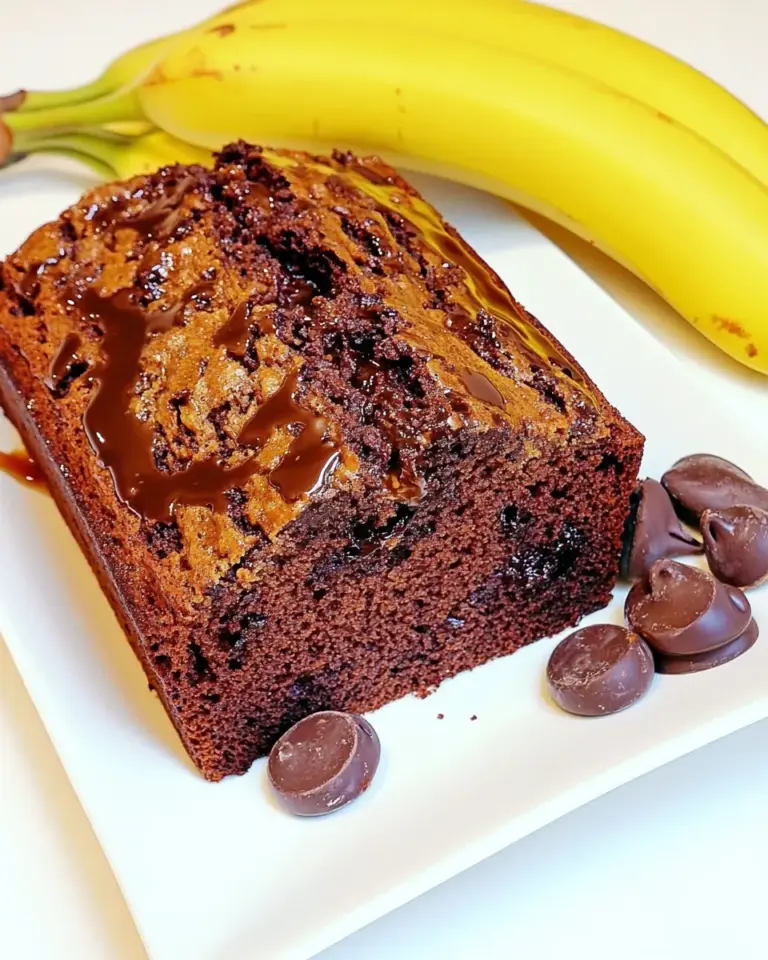 Homemade Skinny Chocolate Caramel Banana Bread photo