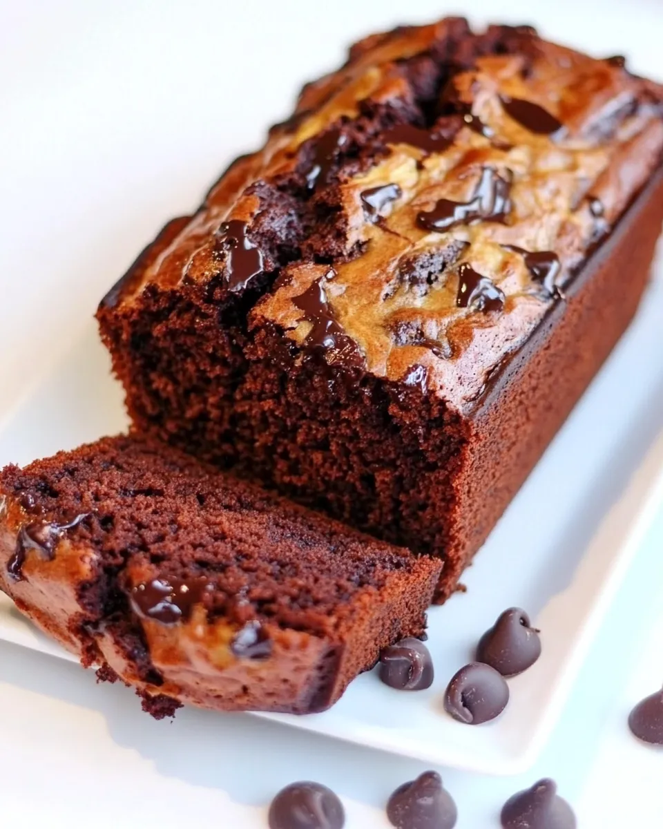 Delicious Skinny Chocolate Caramel Banana Bread dish photo