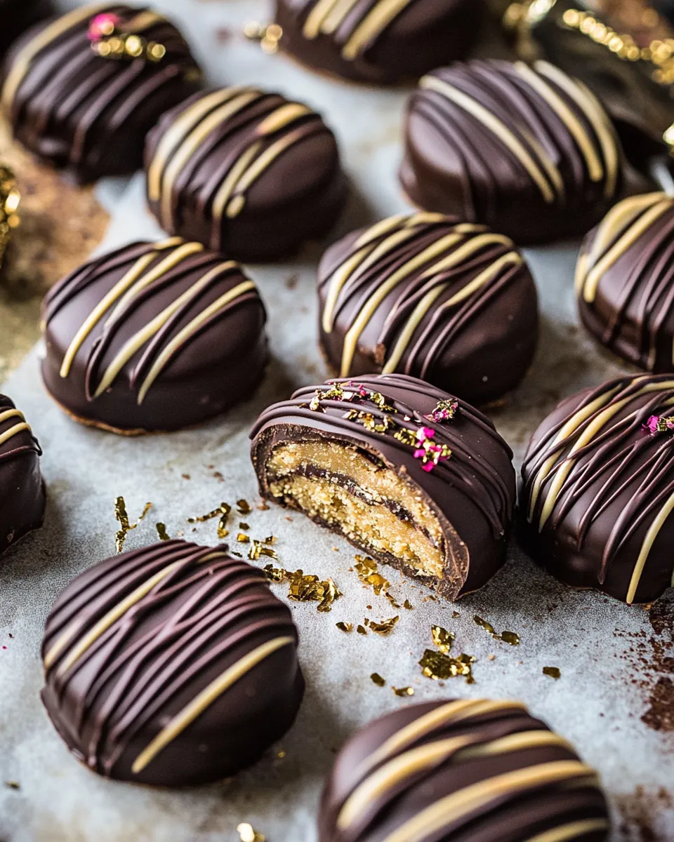 Homemade Slice n Bake Chocolate Covered Peanut Butter Cookies. recipe photo