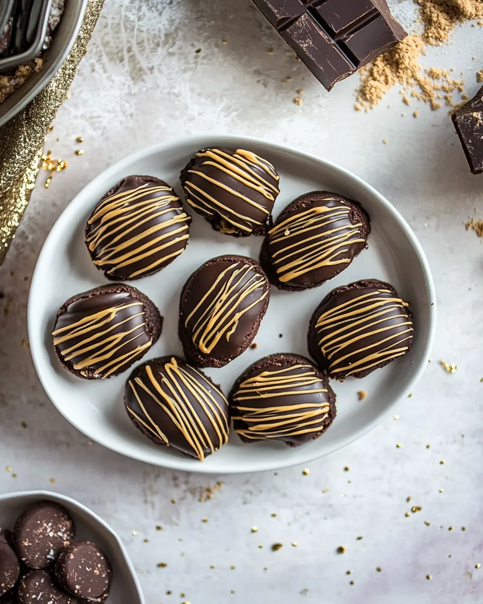 Classic Slice n Bake Chocolate Covered Peanut Butter Cookies. dish photo