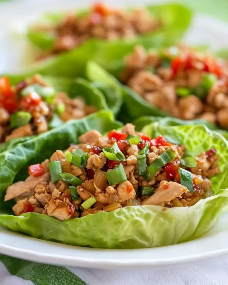 Homemade Slow Cooker Asian Chicken Lettuce Wraps recipe photo