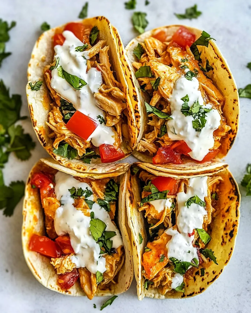 Classic Slow Cooker Ranch Chicken Tacos image