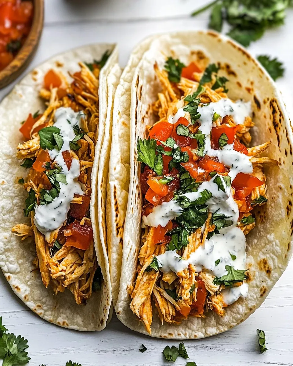 Delicious Slow Cooker Ranch Chicken Tacos dish photo