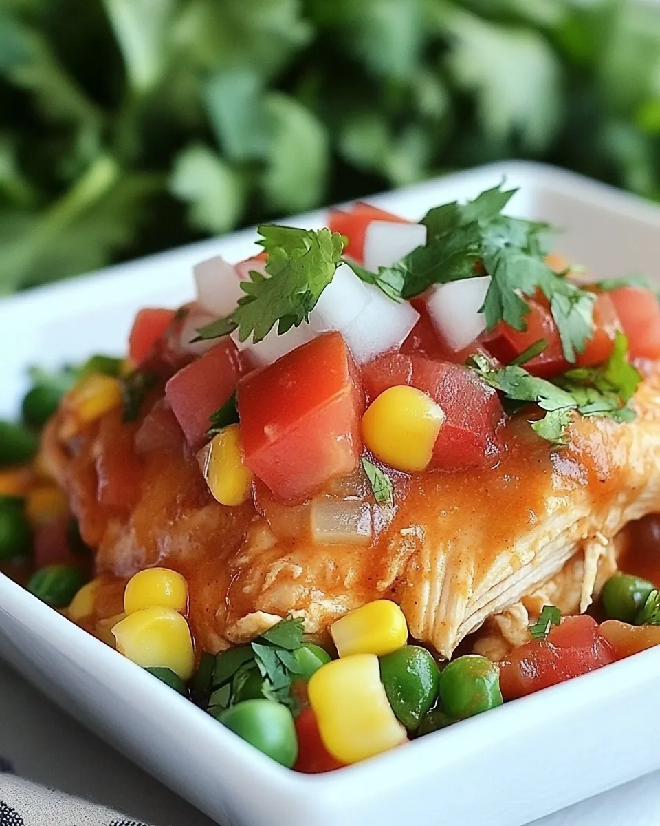 Delicious Slow Cooker Tex-Mex Chicken plate image