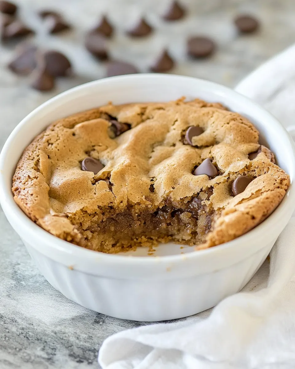 Easy Small Batch Skillet Blondie for two food shot