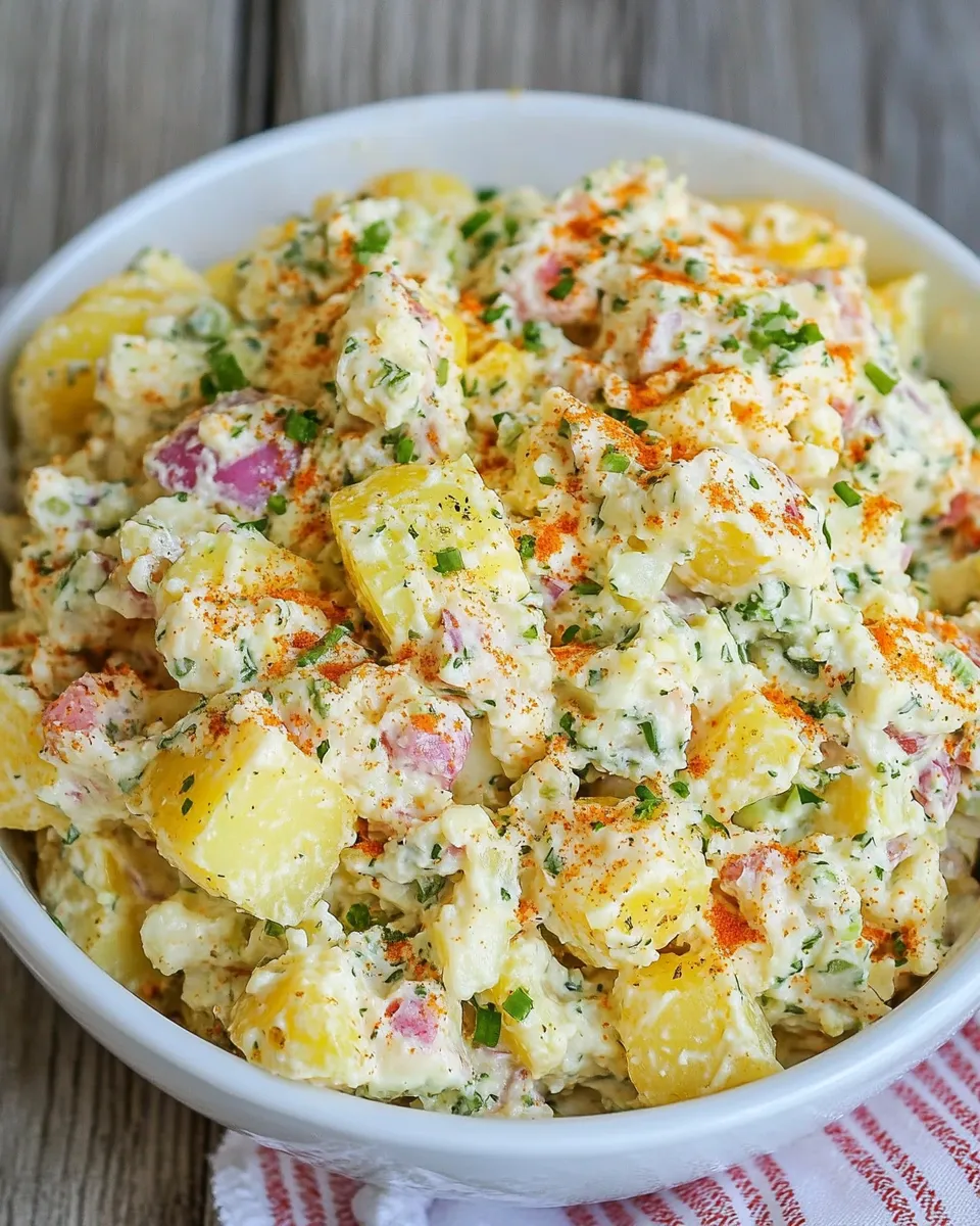 Delicious Smashed Potato Salad Recipe shot