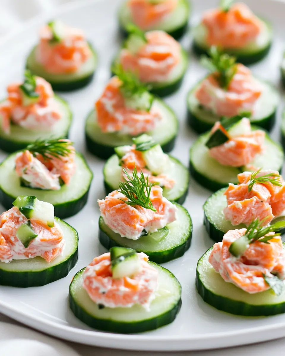 Classic Smoked Salmon Cucumber Bites dish photo