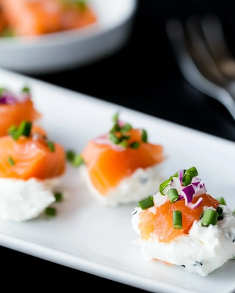 Homemade Smoked Salmon and Cream Cheese Spoons photo